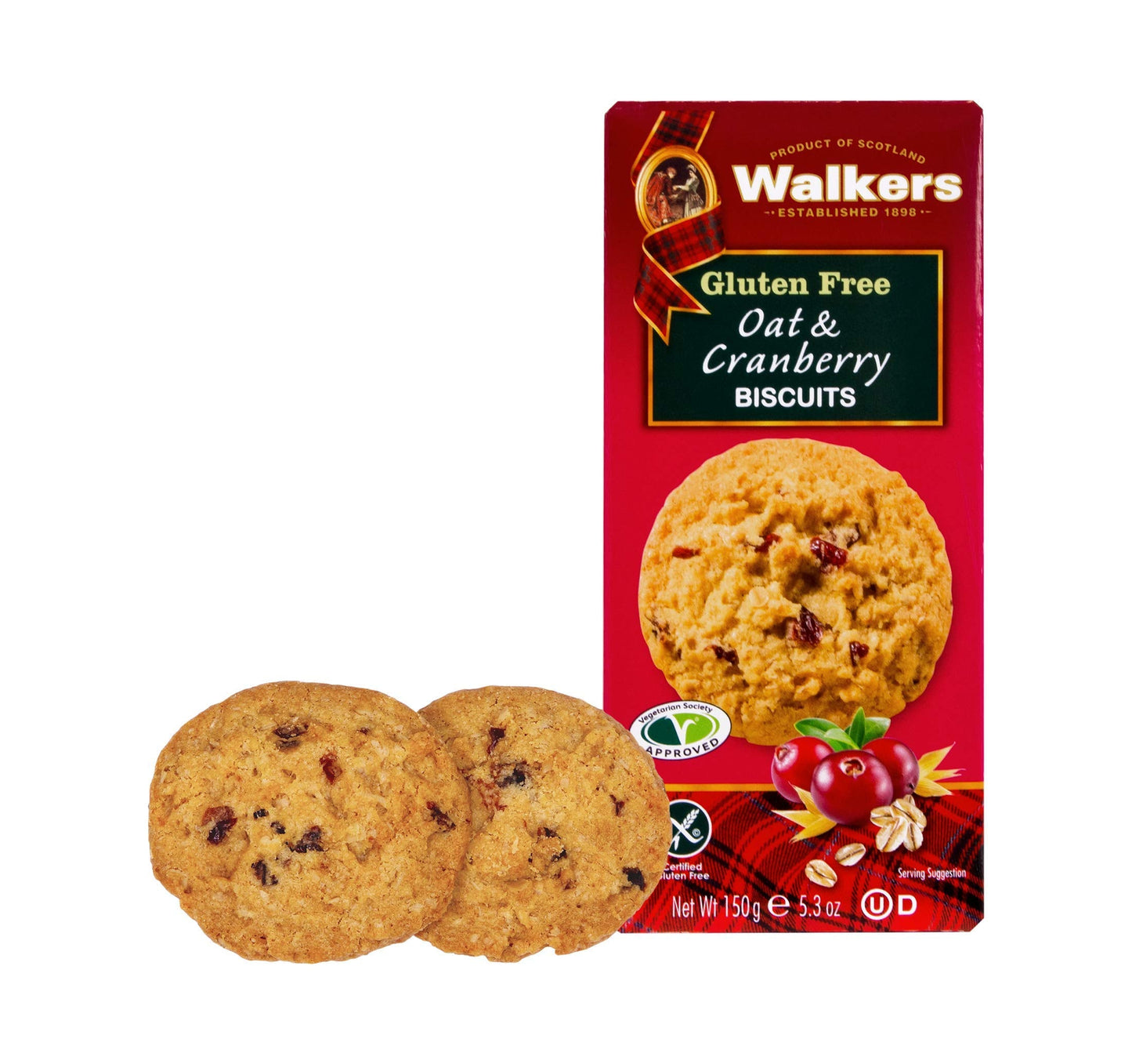 NUTRI BAKER BUTTER COOKIES CRANBERRY RAISIN GULTEN FREE 180G