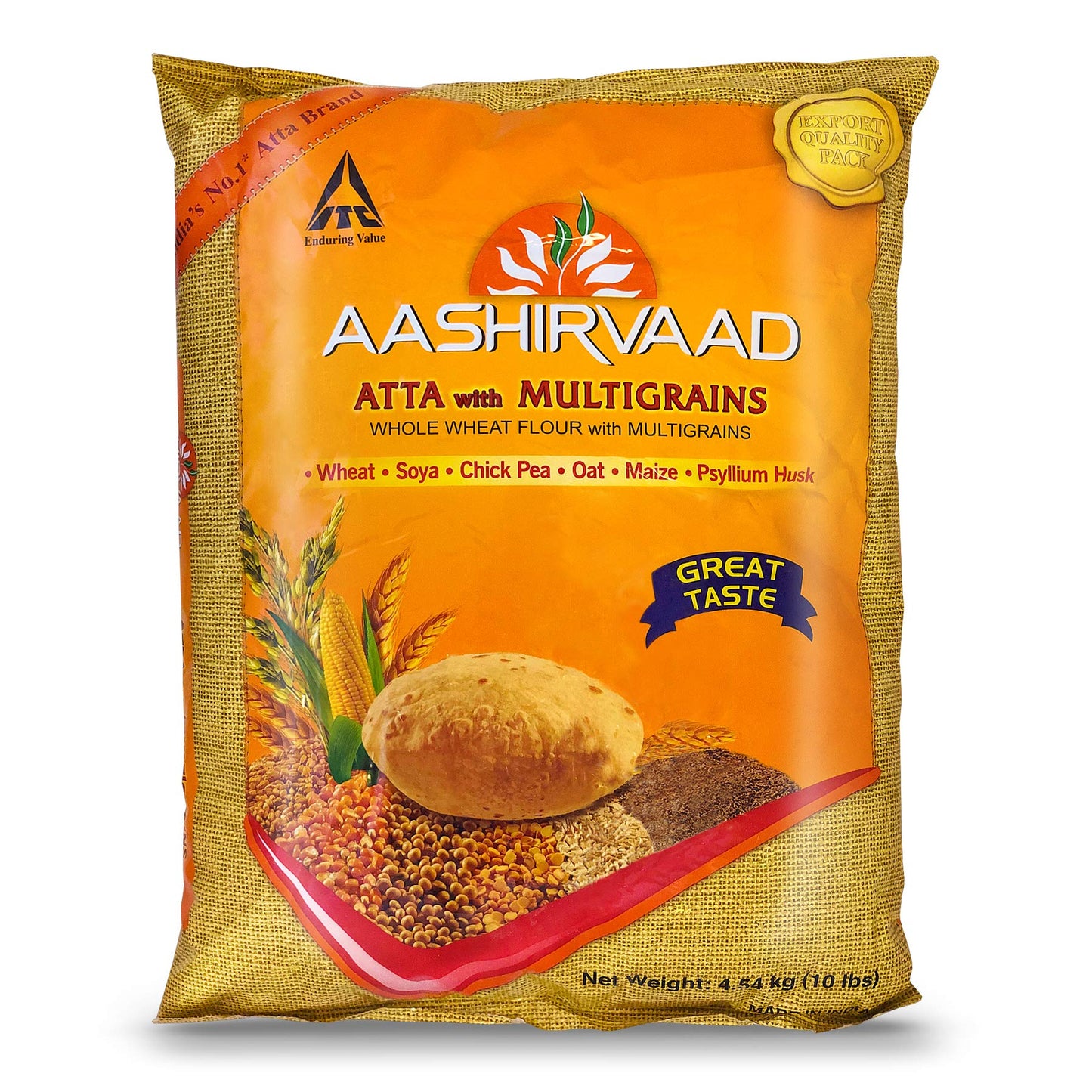 AASHIRVAAD WHOLE WHEAT MULTI GRAIN ATTA (10 LB)