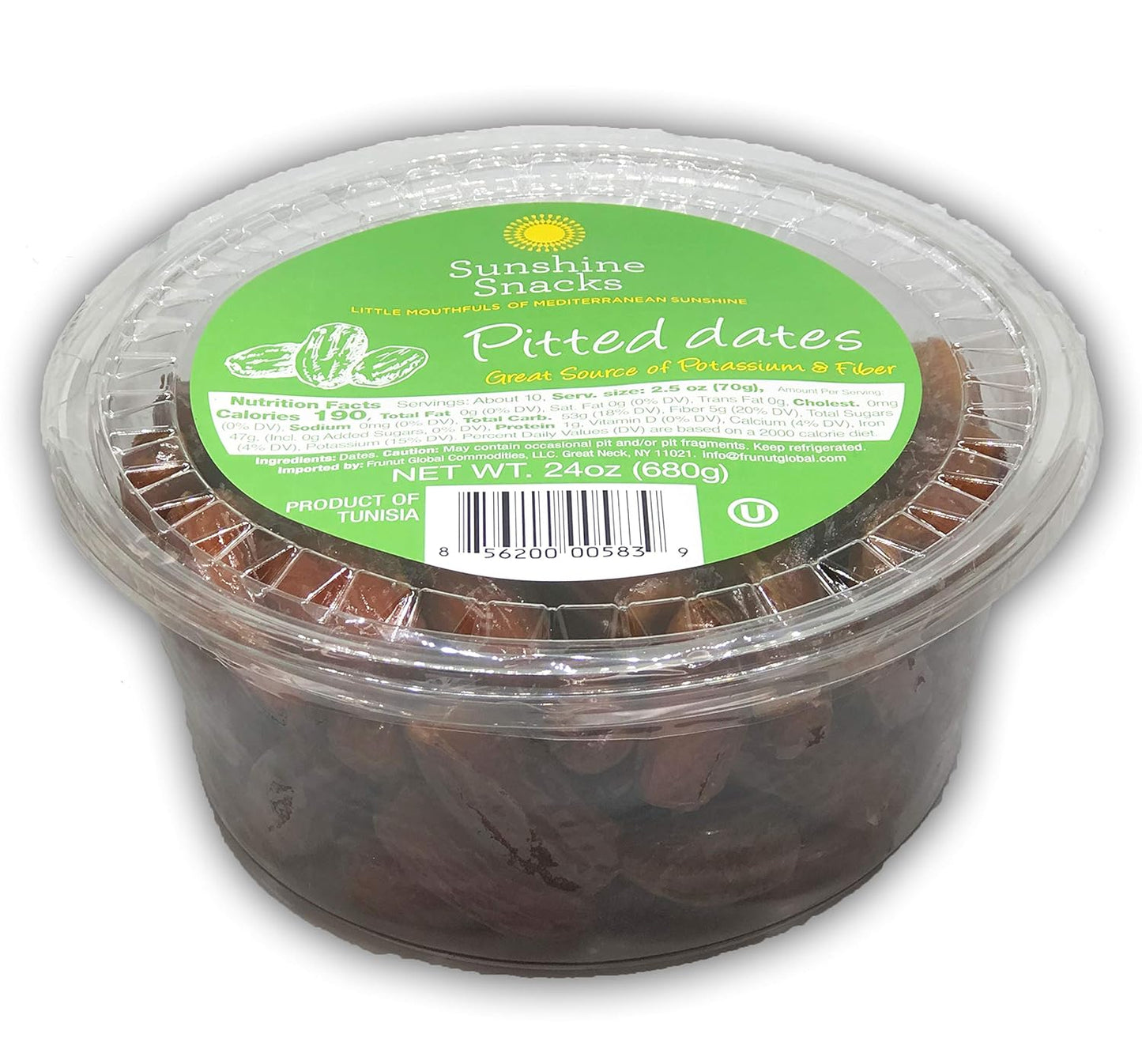 Fresh Sunshine Snacks Gluten Free Pitted Seedless Dates 24oz RAMADAN SPECIAL HOME DELIVERY