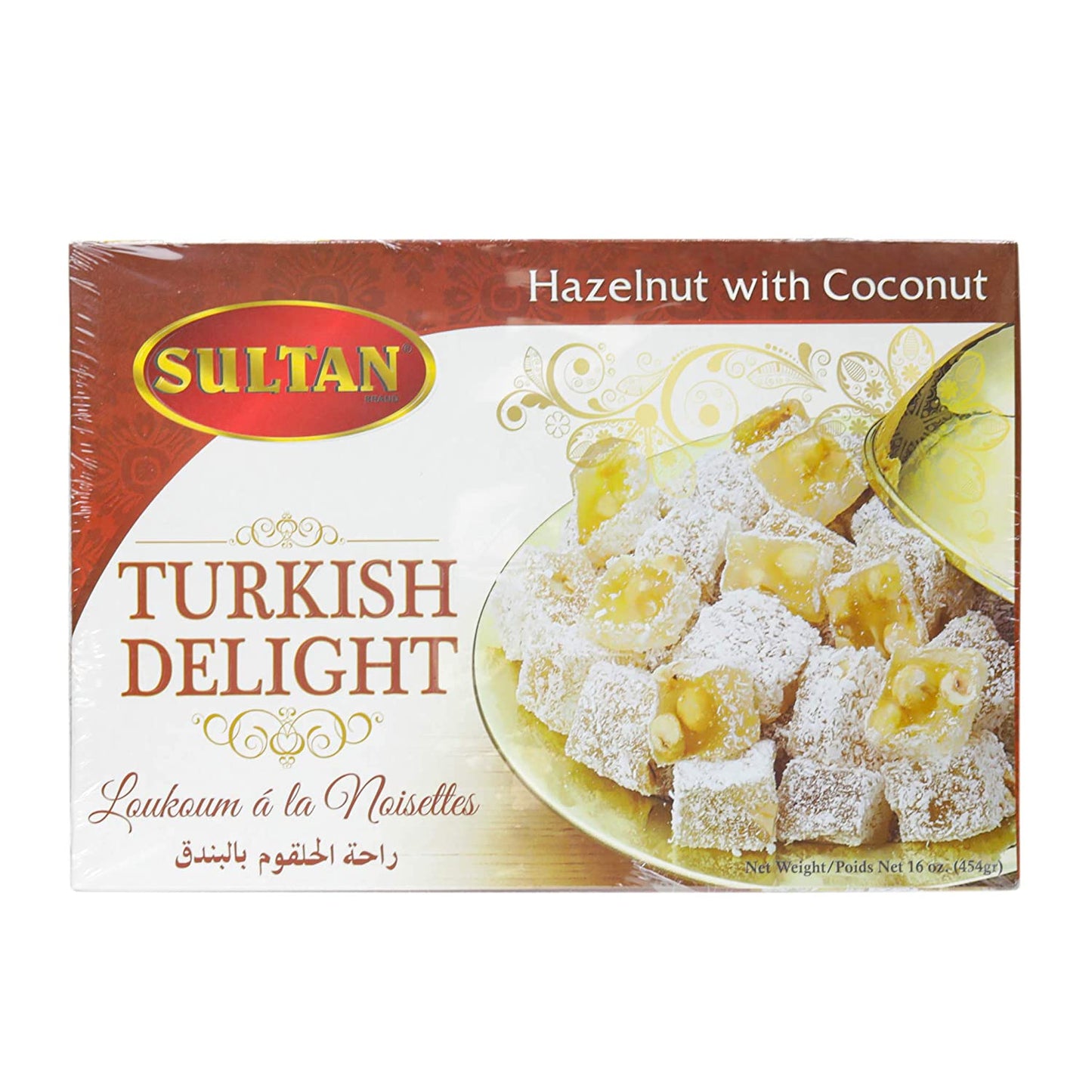 Sultan Turkish Delight Hazelnut w/Coconut