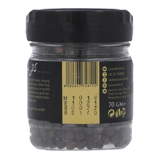 VATANI BLACK PEPPER CORN BOTTLE 70GM