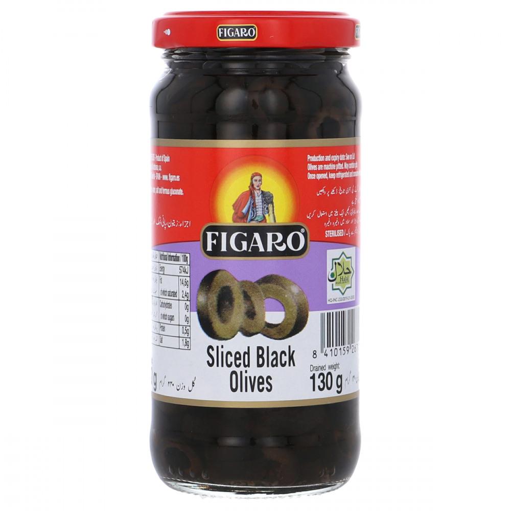 FIGARO OLIVES BLACK SLICE 240 GM