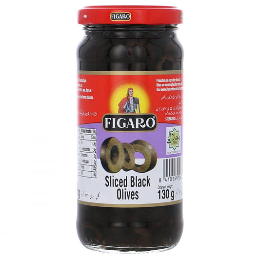 FIGARO OLIVES BLACK SLICE 240 GM