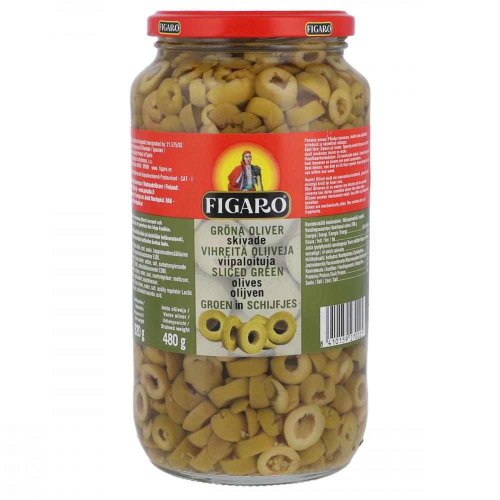 FIGARO OLIVES SLICE GREEN 920 GM