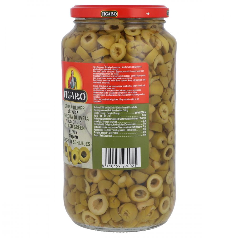 FIGARO OLIVES SLICE GREEN 920 GM