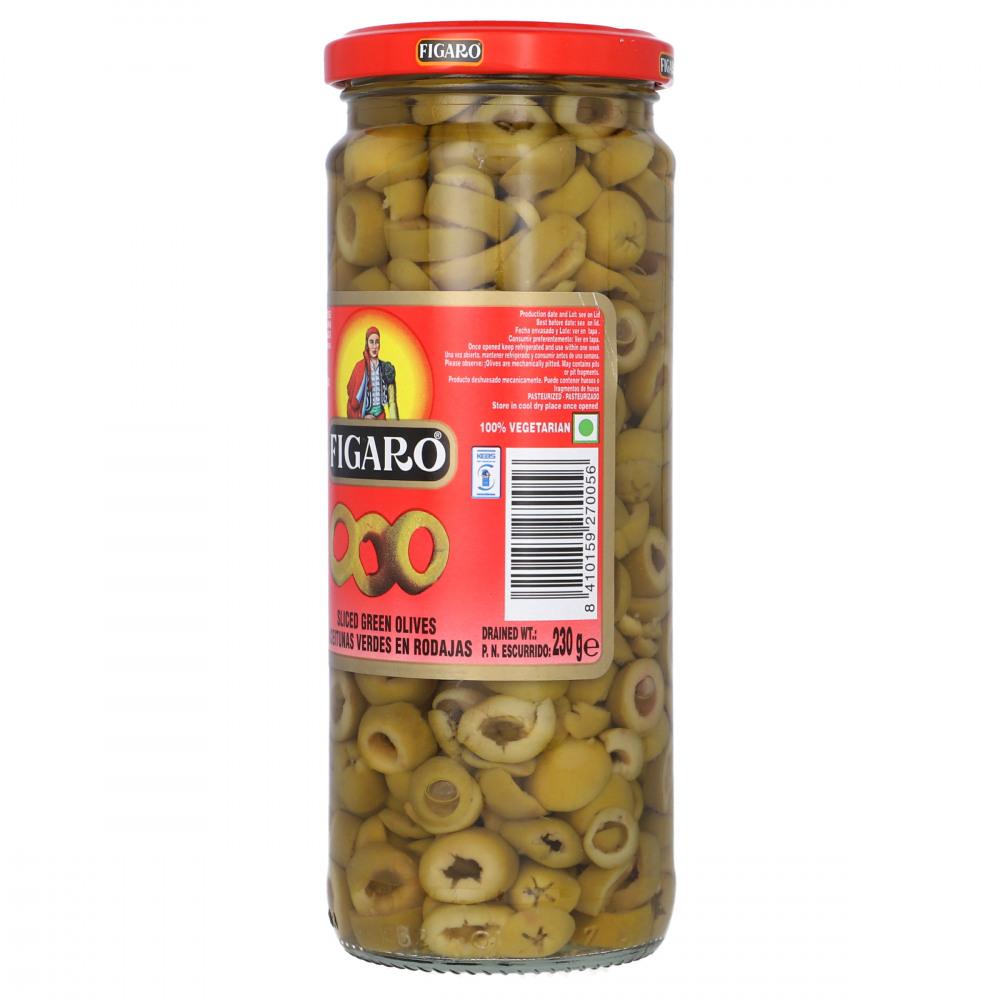 FIGARO OLIVES GREEN SLICED 450 GM