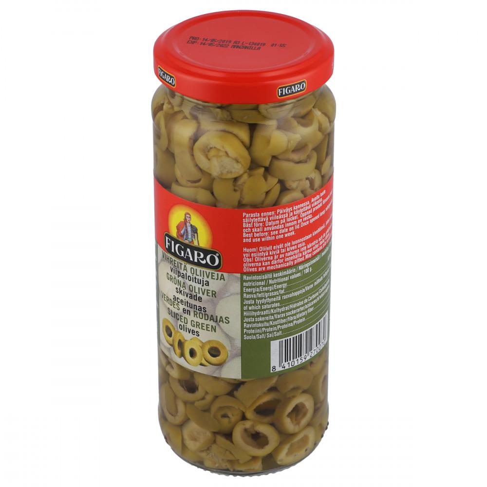 FIGARO OLIVES GREEN SLICED 180 GM