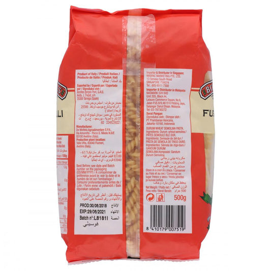 BORGES PASTA FUSILLI 500GM