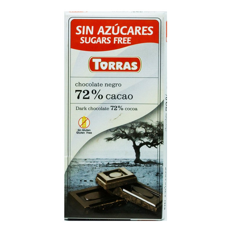 TORRAS 72% CACAO DARK CHOCOLATE  75G