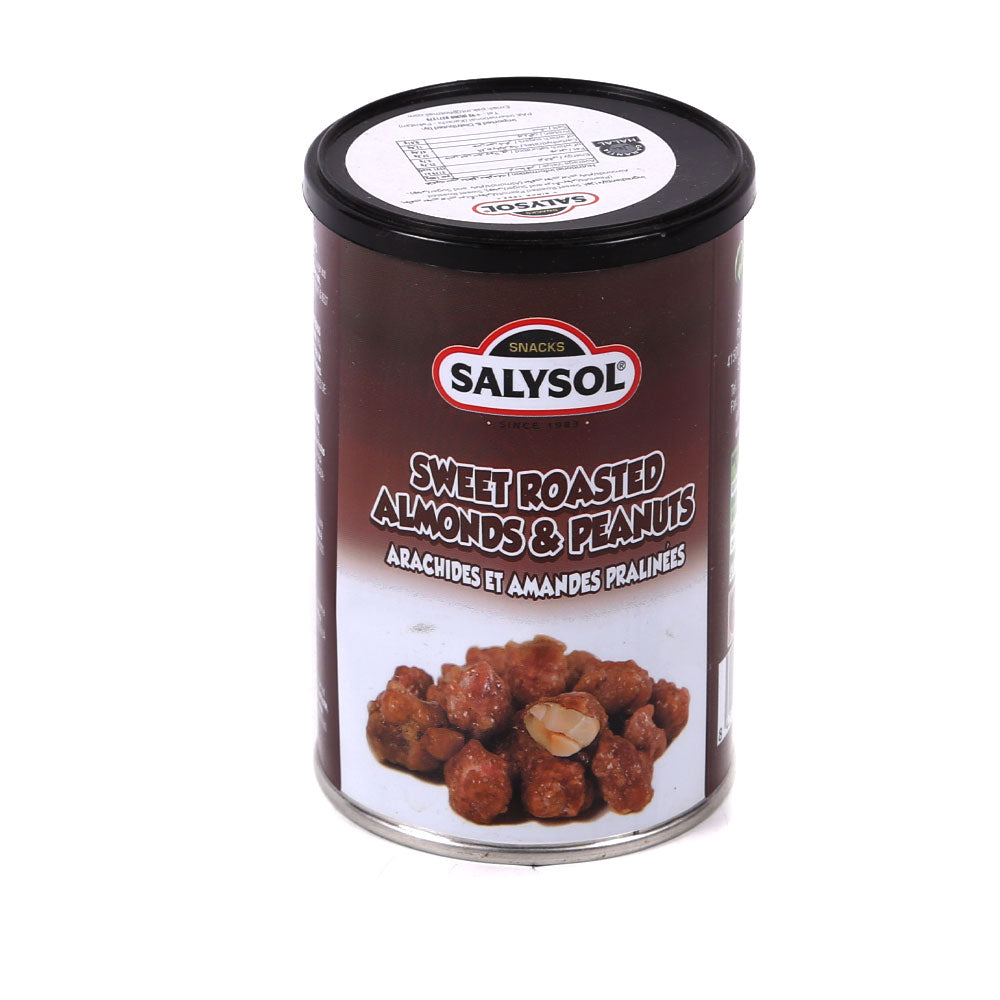 SALYSOL PEANUTS SWEET ROASTED ALMONDS AND PEANUTS TIN 135 GM