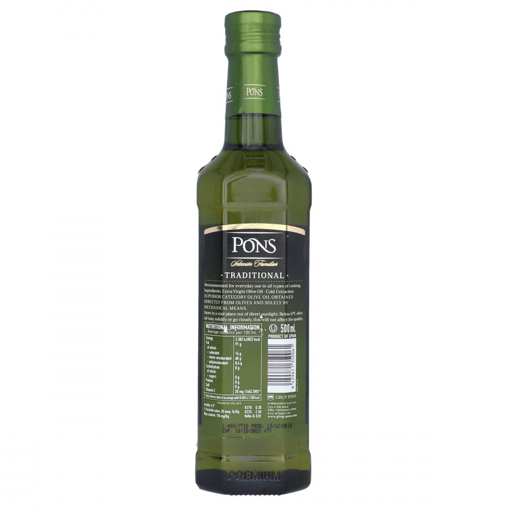 PONS OLIVE OIL EXTRA VIRGIN TRADITIONAL 500 ML