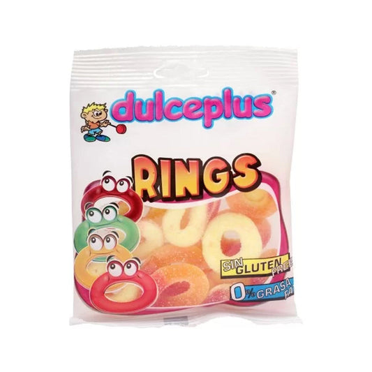 DULCEPLUS JELLY SOUR PEACH RINGS 100 GM