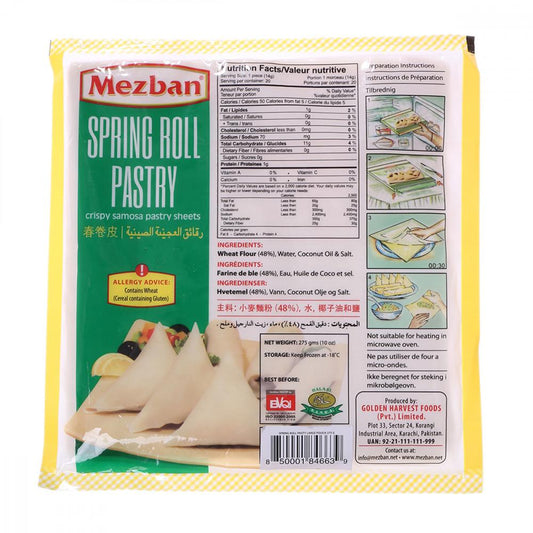 MEZUBAN SPRING ROLL PASTRY 275G X 20 SHEETS