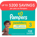 Pampers Swaddlers Diapers, Size 3, 132 Count (Select for More Options)