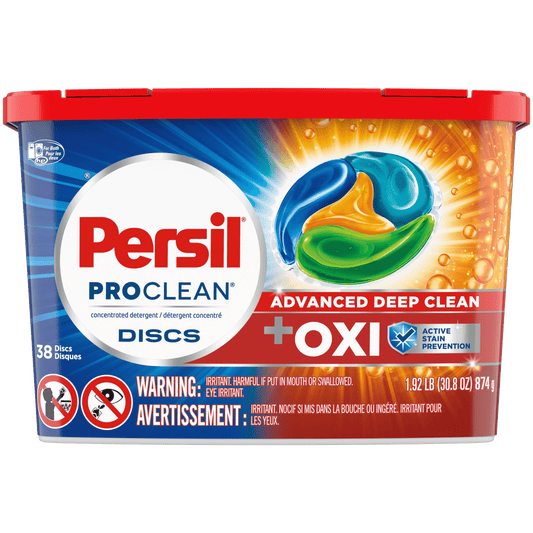 Persil Discs Laundry Detergent Pacs, Oxi, 38 Count