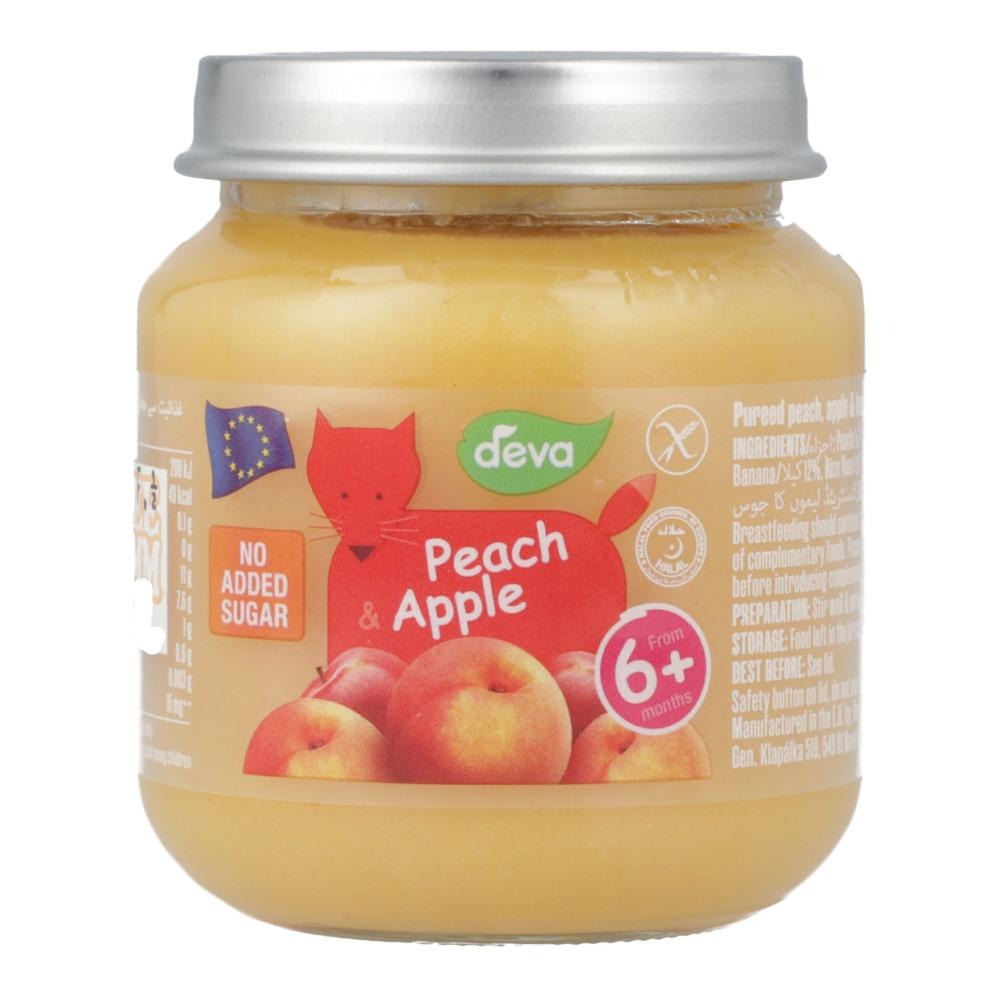 DEVA BABY FOOD PEACH & APPLE 6+MONTHS 125 GM