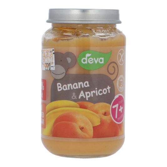 DEVA BABY FOOD BANANA & APRICOT 7+MONTHS 200 GM