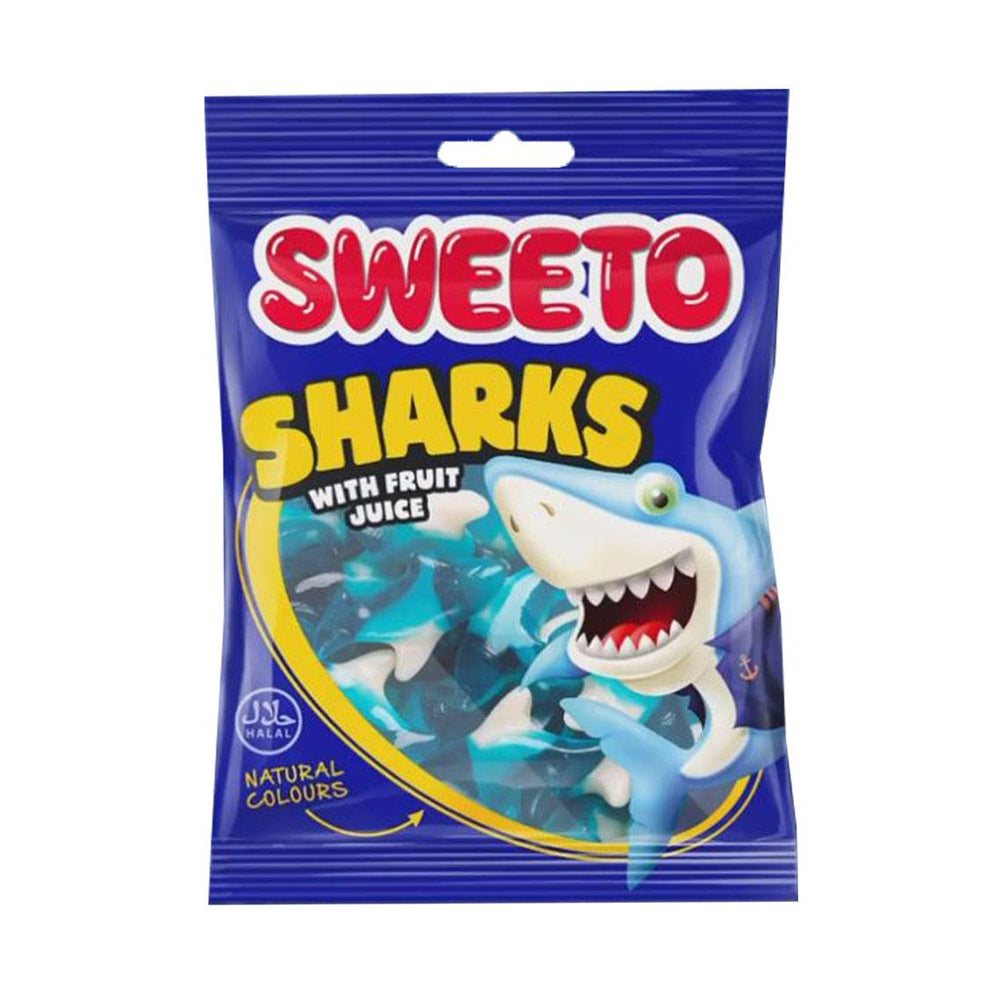 SWEETO JELLY SHARKS WITH FRUIT JUICE 80 GM