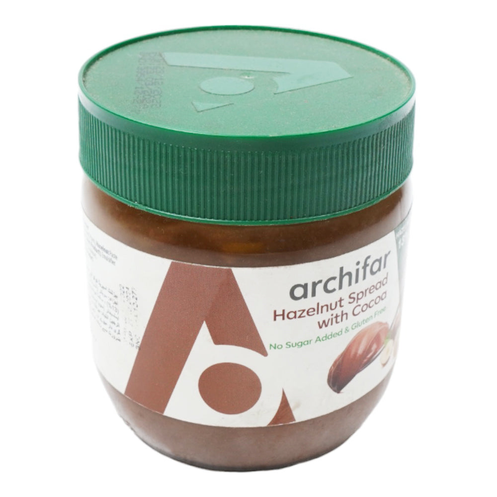 ARCHIFAR HAZELNUT SPREAD WITH COCOA 13% NO SUGAR 400 GM