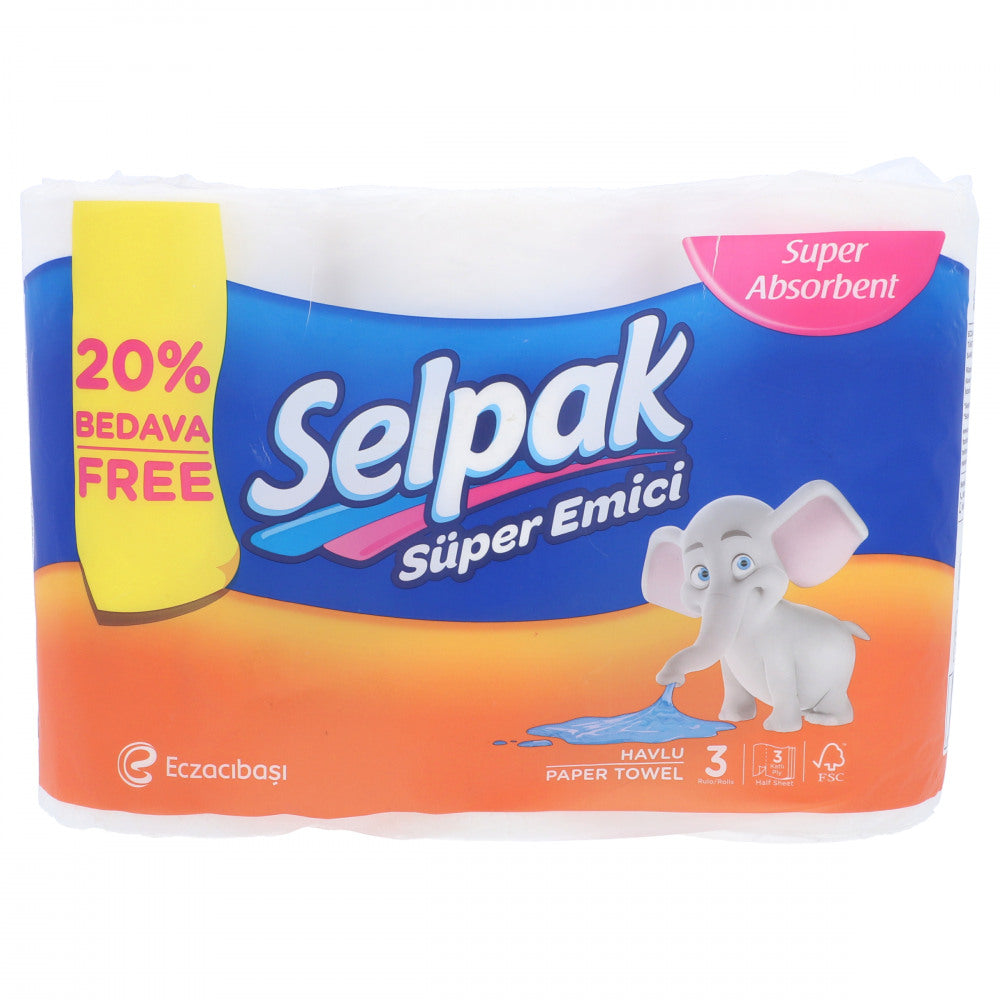 SELPAK KITCHEN ROLL 3PCS PACK