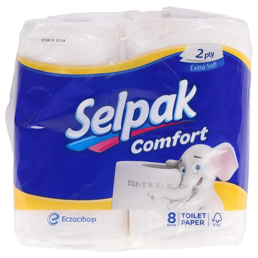 SELPAK TISSUE COMFORT TOILET ROLL 8 PC PACK