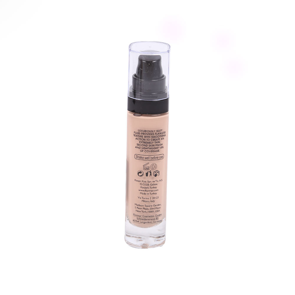 FLORMAR INVISIBLE COVER HD FOUNDATION LIGHT IVORY 40 PC
