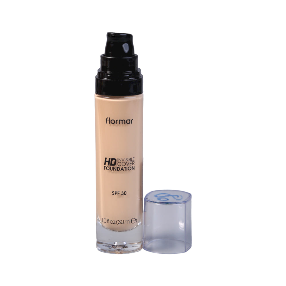 FLORMAR INVISIBLE COVER HD FOUNDATION SOFT BEIGE PC