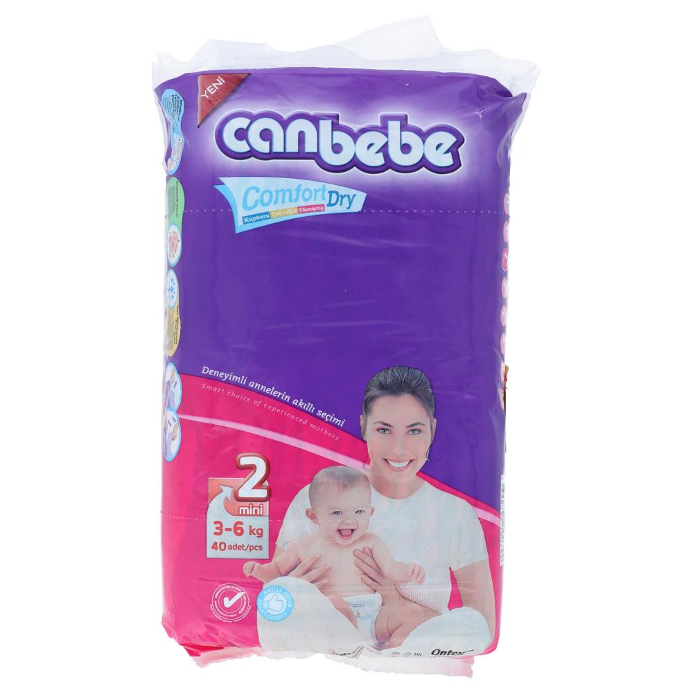 CANBEBE DIAPER COMFORT DRY MINI 2 40PCS 3-6 KG