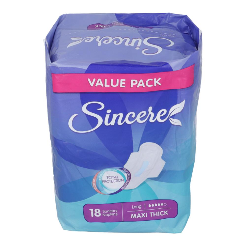 SINCERE PAD MAXI THICK LONG VALUE PACK 18 PCS