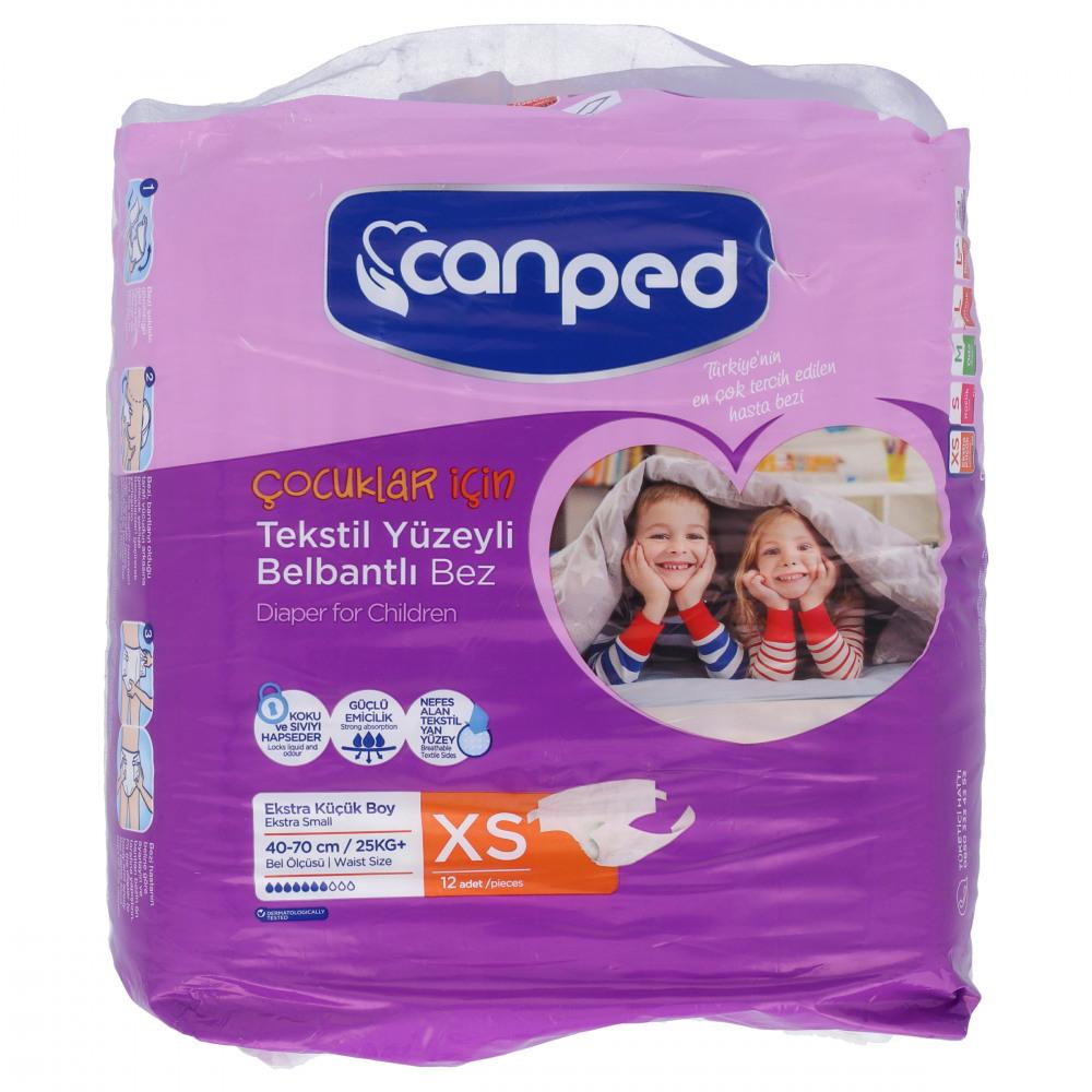 CANPED DIAPERS FOR CHILDREN XS 12 PIECES