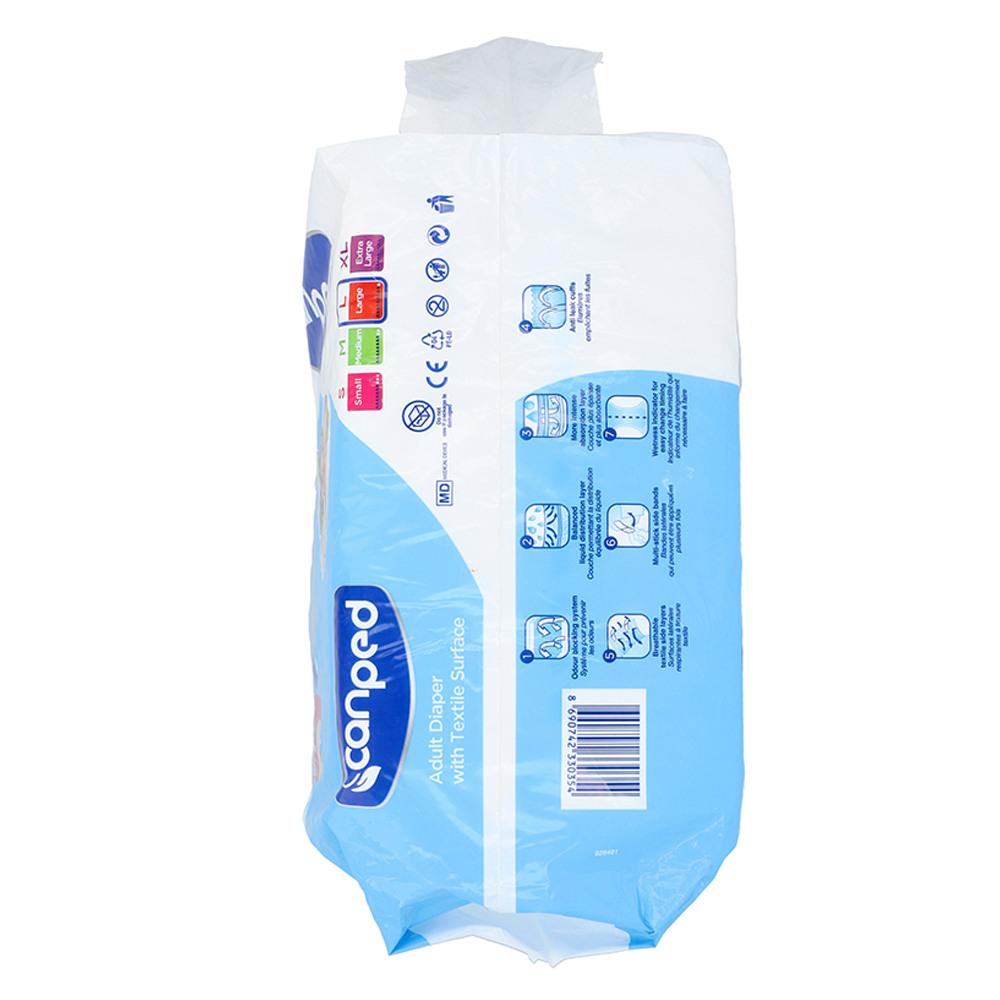 CANPED ADULT DIAPER WITH TEXTILE SURFACE 10 PCS LARGE