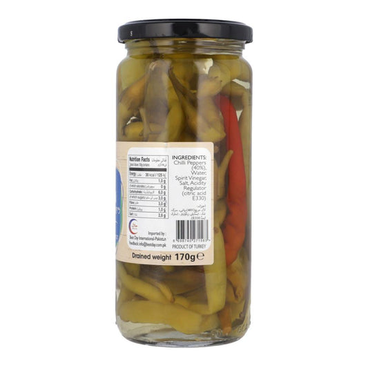 BEST DAY PICKLED CHILLI PEPPERS IN BRINE AND VINEGAR 440 GM