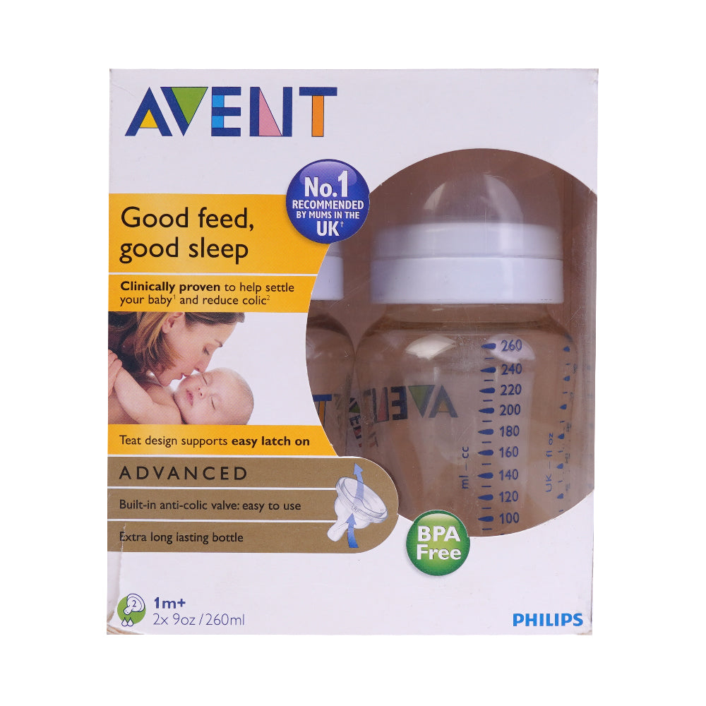 PHILIPS AVENT BABY FEEDING BOTTLE ANTI COLIC 2PC 260 ML 663/