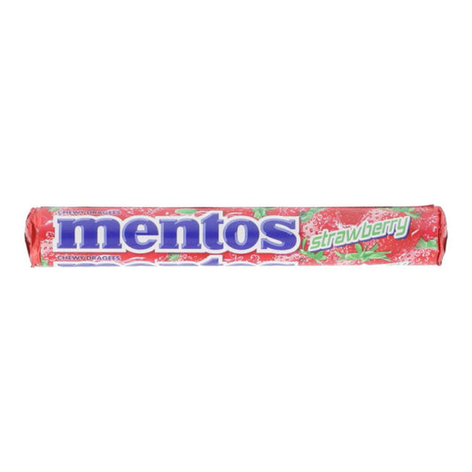 MENTOS CHEWY DRAGEES STRAWBERRY 37.5 GM