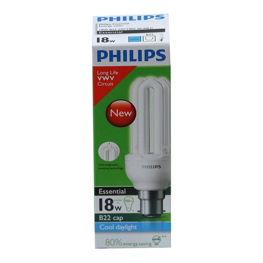 PHILIPS ENERGY SAVER ESSENTIAL 18 WATT COOL DAYLIGHT B22  PC