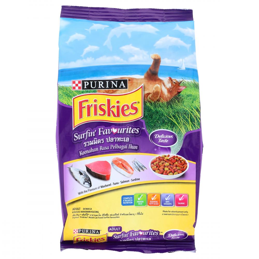 PURINA FRISKIES CAT FOOD ADULT SURFIN TURFIN 450 GM