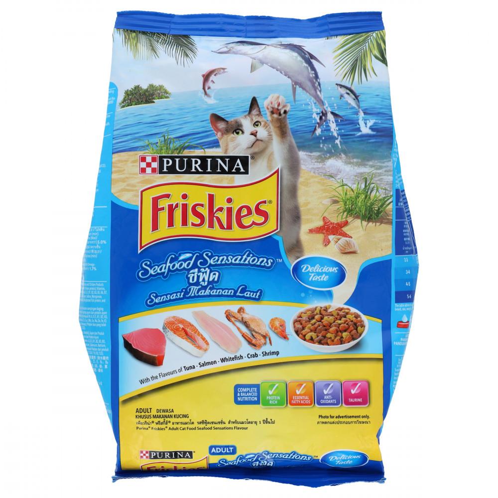 PURINA FRISKIES CAT FOOD ADULT SEAFOOD SENSATION 450 GM