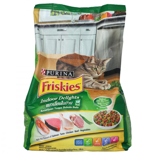 PURINA FRISKIES CAT FOOD ADULT INDOOR DELIGHTS 1.1 KG