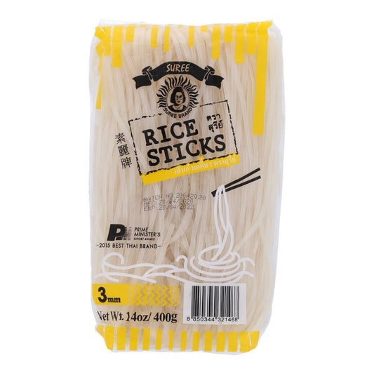 SUREE RICE STICK NODDLES 3MM 400 GM