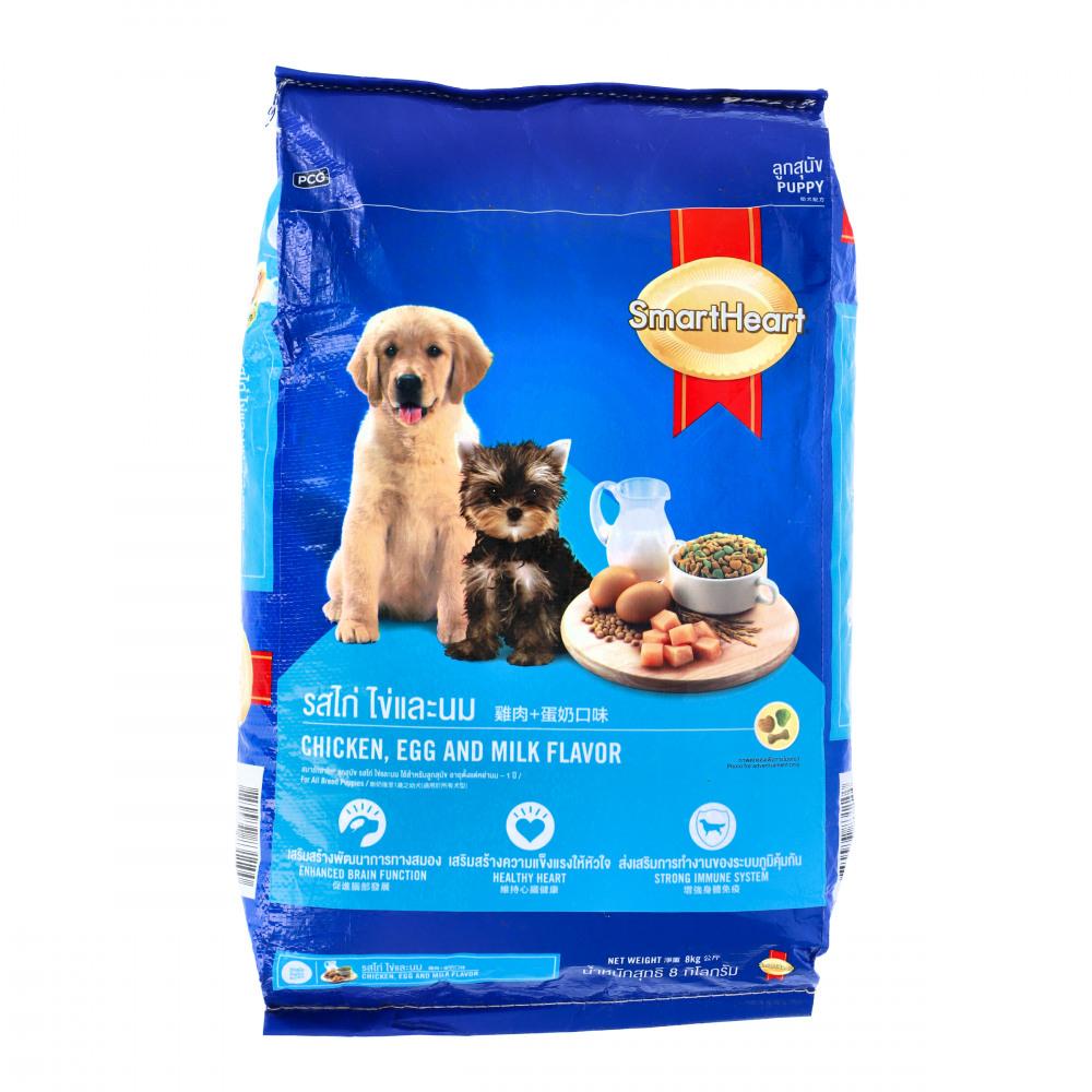 SMART HEART PUPPY FOOD CHICKEN EGG & MILK 8 KG