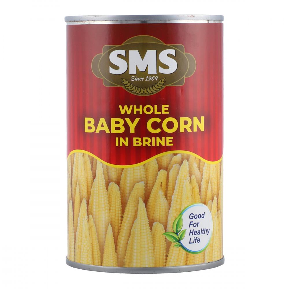 SMS WHOLE BABY CORN IN BRINE 400 GM