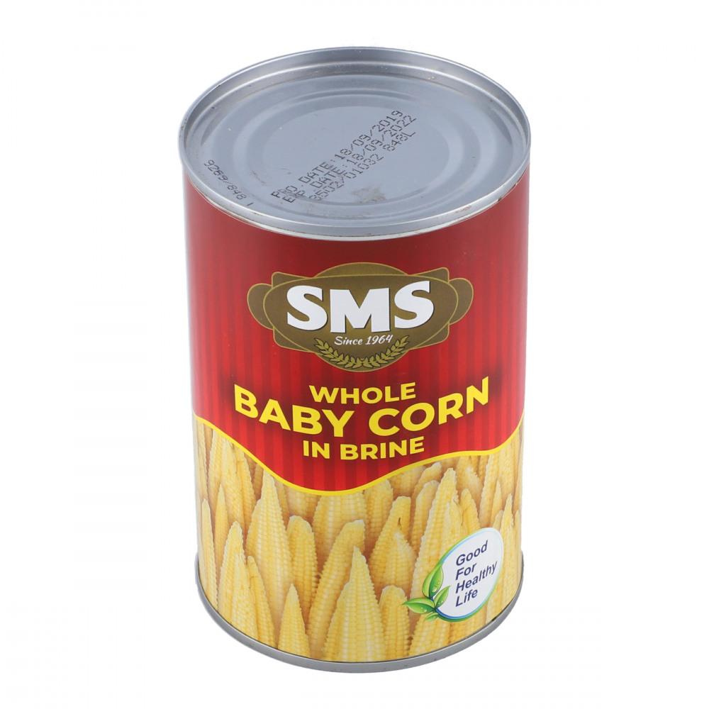 SMS WHOLE BABY CORN IN BRINE 400 GM