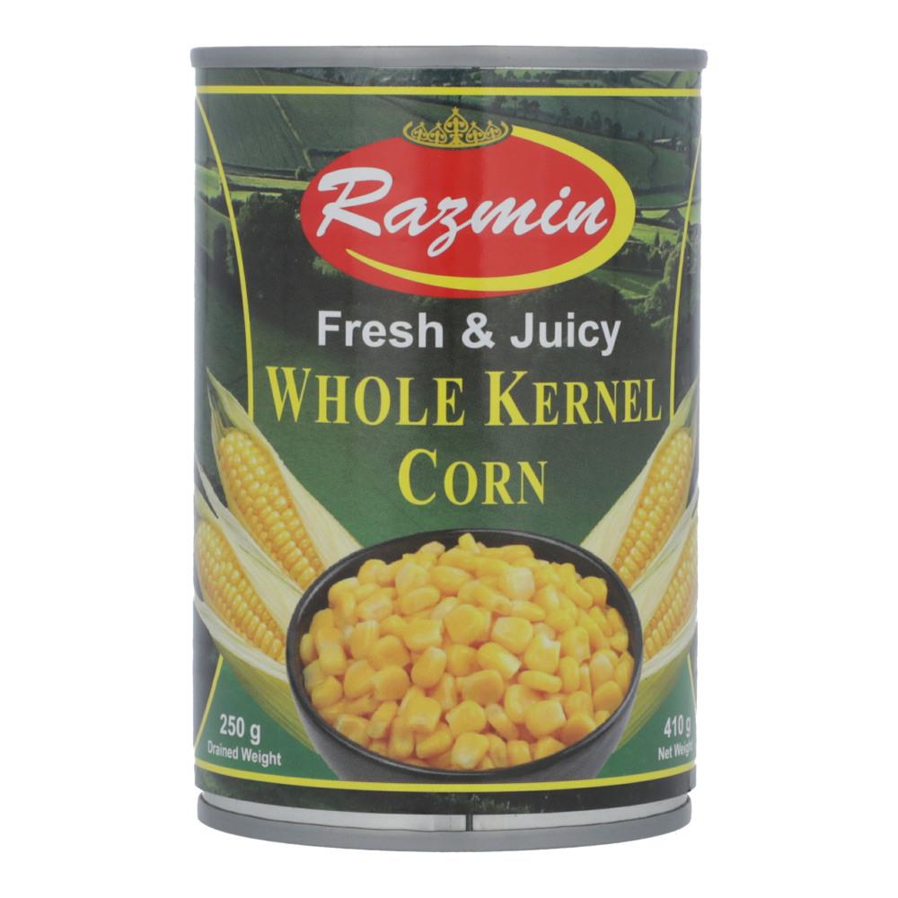 RAZMIN CORN WHOLE KERNEL TIN 410 GM