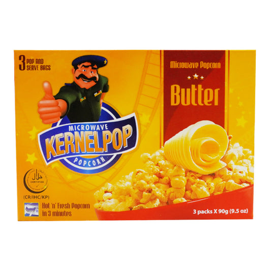 KERNEL POPCORN BUTTER 3X90 GM