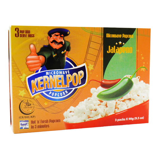 KERNEL POPCORN JALAPENO 3X90 GM