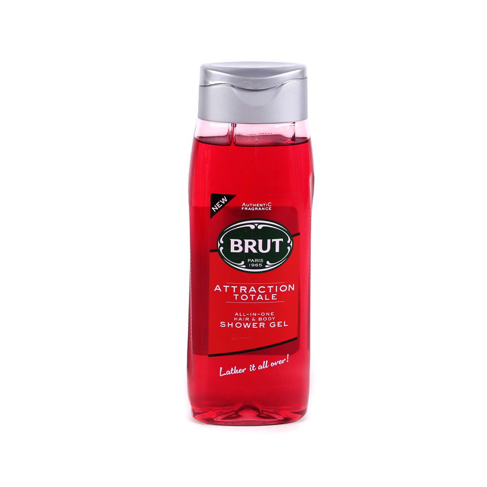 BRUT ALL IN ONE HAIR & BODY SHOWER GEL ATTRACTION TOTAL  500