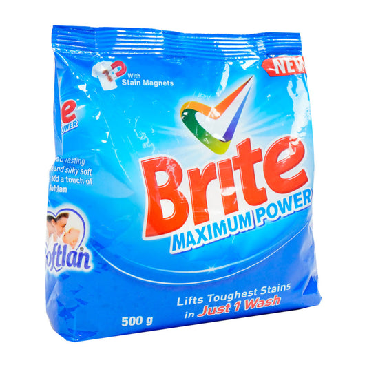 BRITE MAXIMUM POWER WASHING POWDER 500G