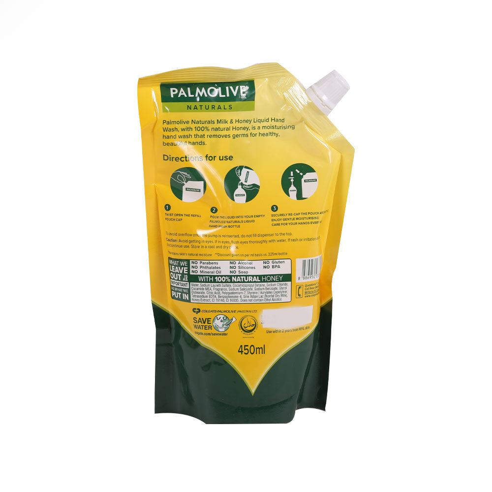 PALMOLIVE HAND WASH MILK AND HONEY POUCH 450ML