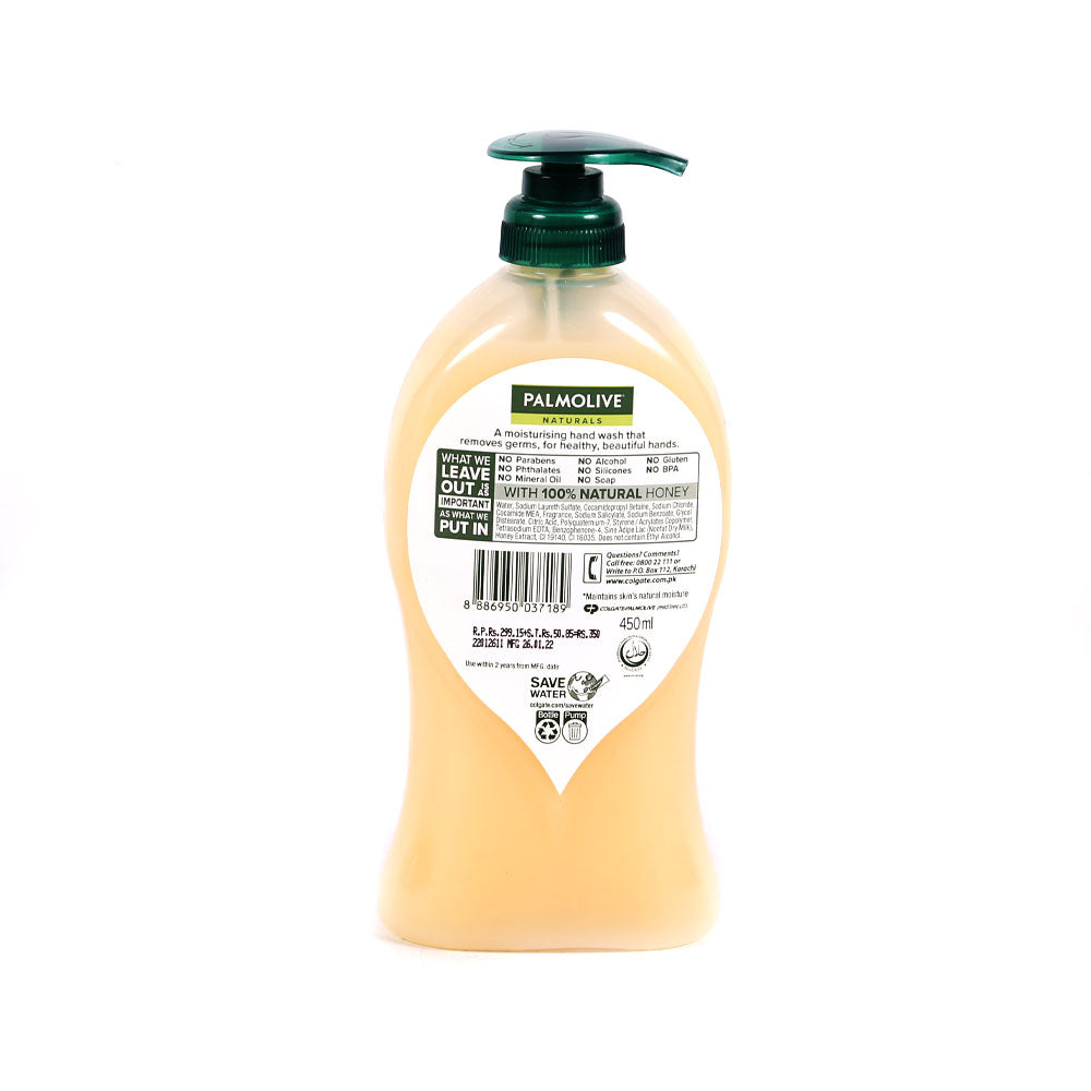 PALMOLIVE HAND WASH MILK AND HONEY BOTTLE 450ML