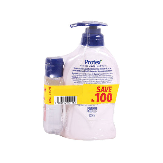 PROTEX LIQUID HAND WASH BALANCE WITH SANITIZER PROMO PACK